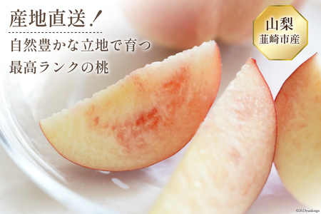 【2026年発送】特選 桃 山梨 セレブ ダイヤモンド 大玉 4玉 約1.48kg [Inakakara 山梨県 韮崎市 20745253]