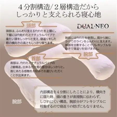 抱かれ枕　DUAL-NEO(レギュラー)_雑貨・日用品 枕 寝具 _【1455579】