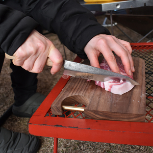 Camp plate solo 両面使えるキャンプ調理プレート ウォールナット