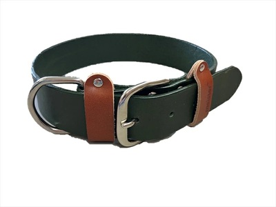 【 ペット 用 】 首輪 中型犬 Lサイズ カーキ 34-42cm ペット