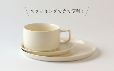 【波佐見焼】ベルシリーズ プレートS(15cm)/M(21cm) スープカップ 3点セット マットアイボリー 食器【康創窯】[LD11] 波佐見焼