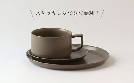 【波佐見焼】ベルシリーズ プレートS(15cm)/M(21cm) スープカップ 3点セット マットグレー 食器【康創窯】[LD12] 波佐見焼