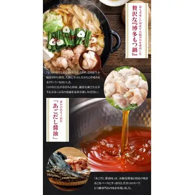 Y82-65 【訳あり】やまや 博多もつ鍋(あごだし醤油味) 4人前 もつ鍋