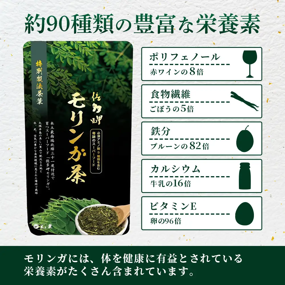 【佐多岬 モリンガ茶（茶葉）】1袋 ( 80g×3袋 ) MD-708 ｜モリンガ 佐多岬 オーガニック 茶 スーパーフード 食物繊維 ビタミン ミネラル 栄養バランス 南大隅町 鹿児島県 有限会社美土里