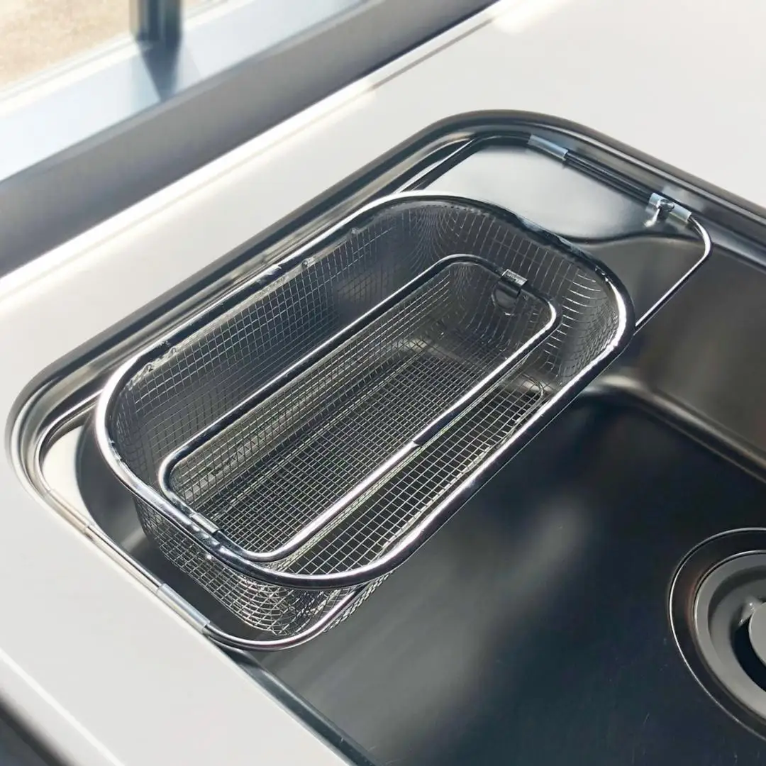 すっきり暮らす水切りかご 深型シンク渡しタイプ ＋ スリム セット 燕三条製 伸縮 水切り キッチン用品 キッチン整理 キッチン収納 bwsSELECTION [ビーワーススタイル]【017S047】