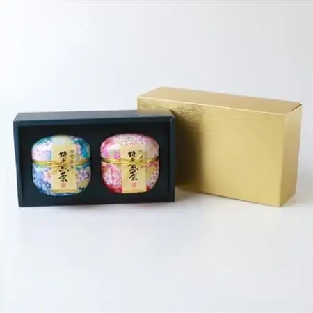 お茶の老舗 「厚石園」 の特上深蒸し煎茶【 鈴子缶×2個付き 】 A3-96_鹿児島茶 緑茶 かごしま茶 一番茶 特上 煎茶 セット 人気 茶葉 香り高い 深い味わい お茶 旨み 甘み 国産 お取り寄せ 茶 鹿児島県 枕崎市 送料無料_【配送不可地域：離島】【1166616】