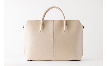 牛革ビジネストートバッグ＜ショルダー付＞【SOP004】 ファッション かばん デザイン 機能性 テフロン加工 国産牛革 贅沢 軽い アクセント 型押し  アイスブルー
