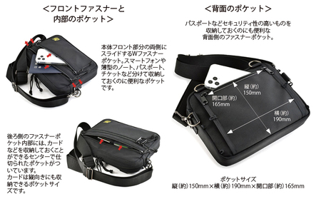 VanNuys 完全無欠のWファスナーサブバッグ／ナロー ウエストバッグ ウエストポーチ アウトドア ボディバッグ ヒップバッグ バンナイズ ファッション カバン ショルダーバッグ 