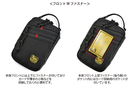 VanNuys 完全無欠のWファスナーサブバッグ／スモール ウエストバッグ ウエストポーチ アウトドア ボディバッグ ヒップバッグ バンナイズ ファッション カバン 