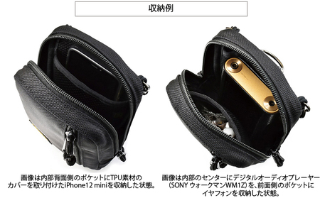VanNuys 薄型サブポケット／Type-A ウエストバッグ 多機能ウエストバッグ 収納多数 ヒップバッグ  帆布 バンナイズ ファッション カバン 