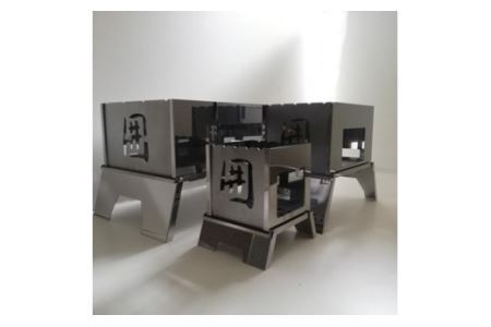 [S／M／Lサイズ] セット販売 焚き火台 囲 艶消し 2トーン ネーム ビニールケース付 [2574]