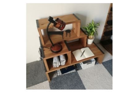 無垢材 スタッキングシェルフ セットD 5点セット [2572]