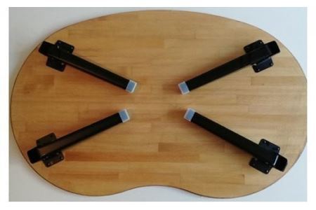 天然木 そら豆 折りたたみ ローテーブル Mサイズ [2578]