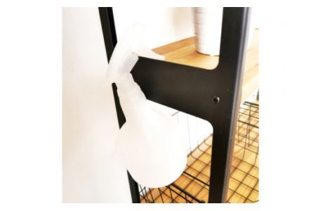 棚 MUKUとアイアンの ラック ライトブラウン W80cm×H80cm×D20cm 完成品 [0929]
