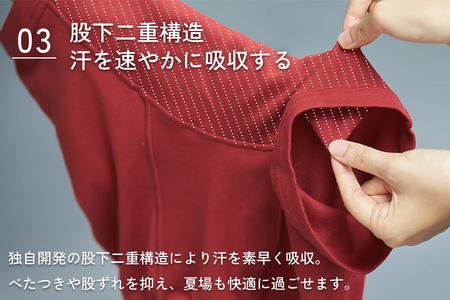 股ずれNOアンダーウェア「SURENA」赤 L×3枚 [2101]