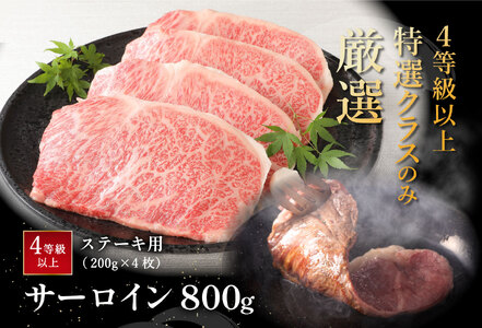 【PRキャンペーン対象】【6月発送分】【緊急支援対象品】極上 近江牛 サーロインステーキ 800g ( 200g × 4枚 ) 【CB03W-6m】【 近江牛 】 ステーキ