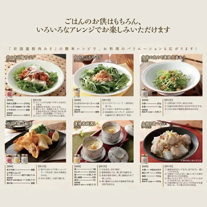 岩国蓮根 肉みそ 3種(コチュジャン・柚子・生姜)・和風だしカレー3箱 セット【池本食品】