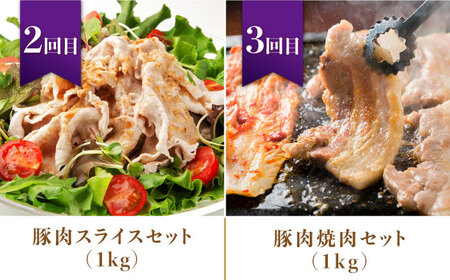 【5回お届け】 ナルちゃんファーム豚肉満喫コース 総量5.4kg（豚肉しゃぶしゃぶ・スライス・焼肉・とんかつ計4kg ハムセット1.4kg）/ 豚肉 ロースハム ハム はむ ウインナー ういんなー ソーセージ そーせーじ フランク 豚ロース ロース ろーす 豚モモ モモ もも 豚バラ バラ 焼肉 しゃぶしゃぶ スライス 豚肉定期便 / 大村市 / おおむら夢ファームシュシュ[ACAA072]