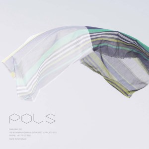 【ＰＯＬＳ】極細コットン ボーダーストール（Mサイズ）ピンク　SBM-0001-PNK  20-21