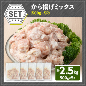 サクッとジューシー宇佐から揚げセット(計2.5kg・500g×5P)唐揚げ から揚げ 簡単 冷凍 惣菜 お弁当 おかず おつまみ 揚げるだけ セット 勝負めし【102000700】【サンセイ　安心院ソーセージ】