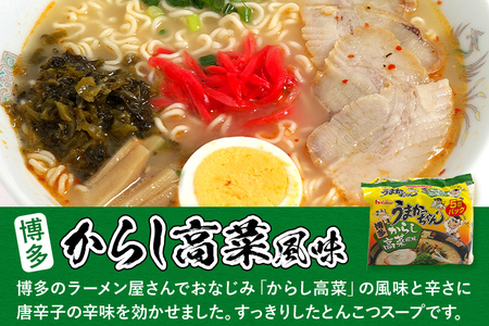 豚骨ラーメン うまかっちゃん（5食）、博多からし高菜風味（5食） 計10食セット お取り寄せグルメ お取り寄せ 福岡 お土産 九州 福岡土産 取り寄せ グルメ 福岡県