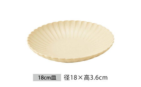 【美濃焼】菊型 皿セット 白うのふ【大東亜窯業】 食器 皿 プレート セット サラダ デザート メインディッシュ シンプル [MAG082]