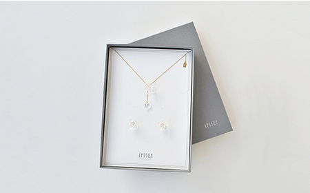 ネックレス・ピアスセット iriser ミズアオイ ｜ ネックレス・ピアス