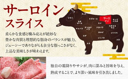 黒毛和牛サーロインスライス 600g 【風呂敷包み】 K098-017_02 肉 牛肉 冷凍