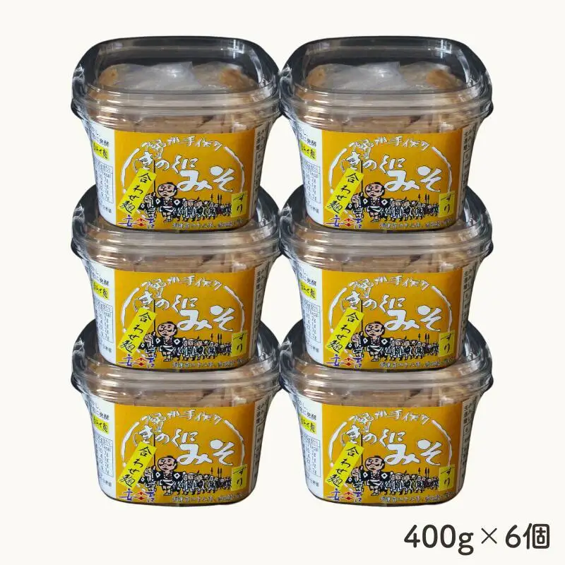 きのくにみそ（合わせ麹）すり 400g×6個セット / 味噌 生みそ 調味料 こし味噌 みそ汁  和歌山県 田辺市【kyj010-1】
