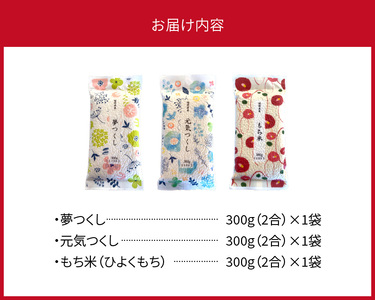 夢つくし＆元気つくし＆ひよくもち 各300ｇ×1袋 _YF0705