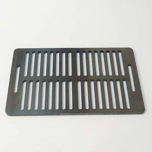 極厚バーベキュー鉄板 網タイプ 180mm×280mm 板厚6mm（スクレーパー付）(No.11) F4N-0005