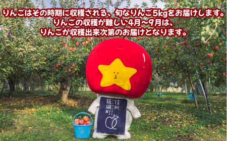 飯綱町PRキャラクター みつどん 旬のりんご 家庭用 5kg 全国お届け便 品種はおまかせ あたなのお家にお届けします！ 信州 果物 フルーツ りんご 林檎 長野 飯綱 いいづな PR キャラクター 妖精 ゆるキャラ ご当地キャラ かわいい 長野県 飯綱町 [1774]