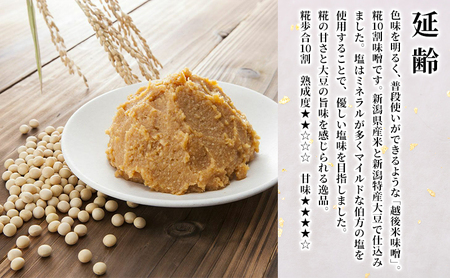 新潟米仕込み味噌　味比べセット（400×4） 調味料 料理 調理 味付け 和食 日本食 みそ汁 