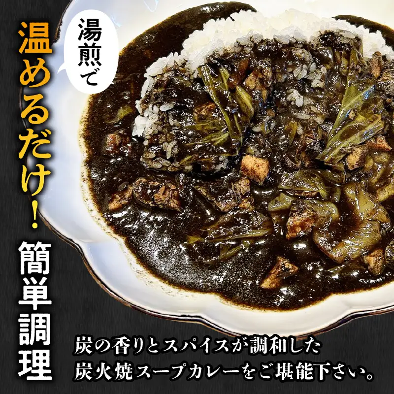 炭香る宮崎県産若鶏炭火焼スープカレー 計1.9kg スパイス ブレンド カレー