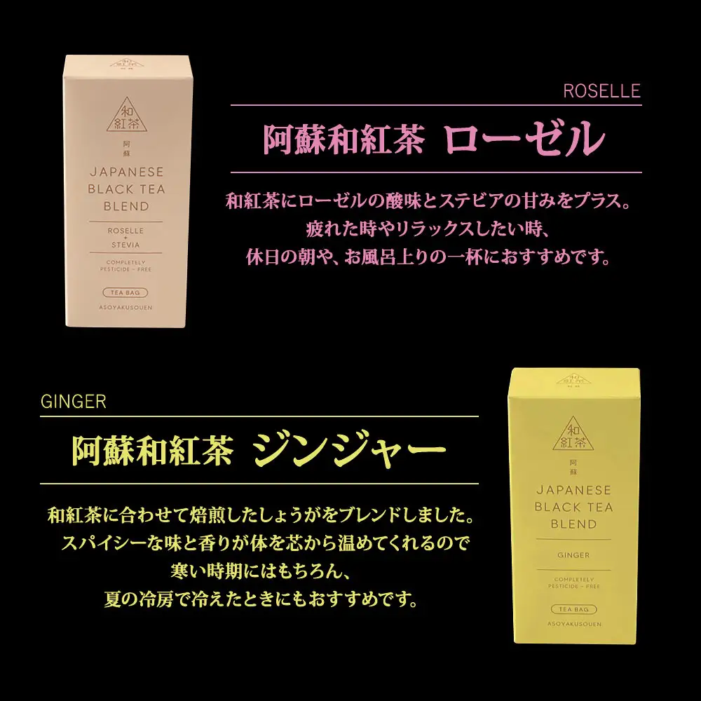 健康維持に！阿蘇和紅茶4種セット