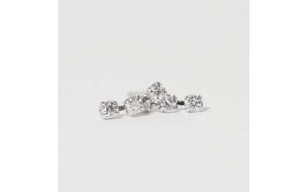 プラチナ 0.14ct ラインダイヤモンドピアス  山梨 プラチナ PT850 ジュエリー アクセサリー プラチナ850 ダイヤモンド レディース ダイヤ0.07ct×2 カラット ダイヤモンド 山梨県 甲斐市 BQ-46