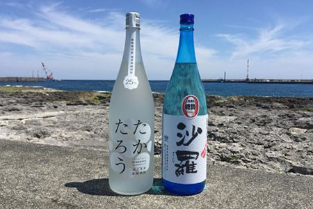 黒糖焼酎一升瓶２本セット（たかたろう・沙羅）Ｃ-⑤