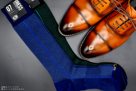 OLENO DRESS SOCKS 「NOBLE ソックス」 2足セット 24～26cm  オリジナルバック付（ストライプ/ネイビー ストライプ/グリーン）///ビジネス スーツ オフィス おしゃれ コンサバ 洗練 紳士 メンズ 男性 靴下くつした 足元 かっこいい シンプル カジュアル 日本製 奈良県 広陵町