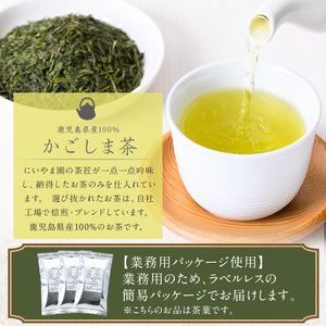 No.1073-A ＜業務用＞かごしま茶(100g×10袋・計1kg) 国産 九州産 鹿児島県産 日本茶 お茶 茶葉 小分け【にいやま園】