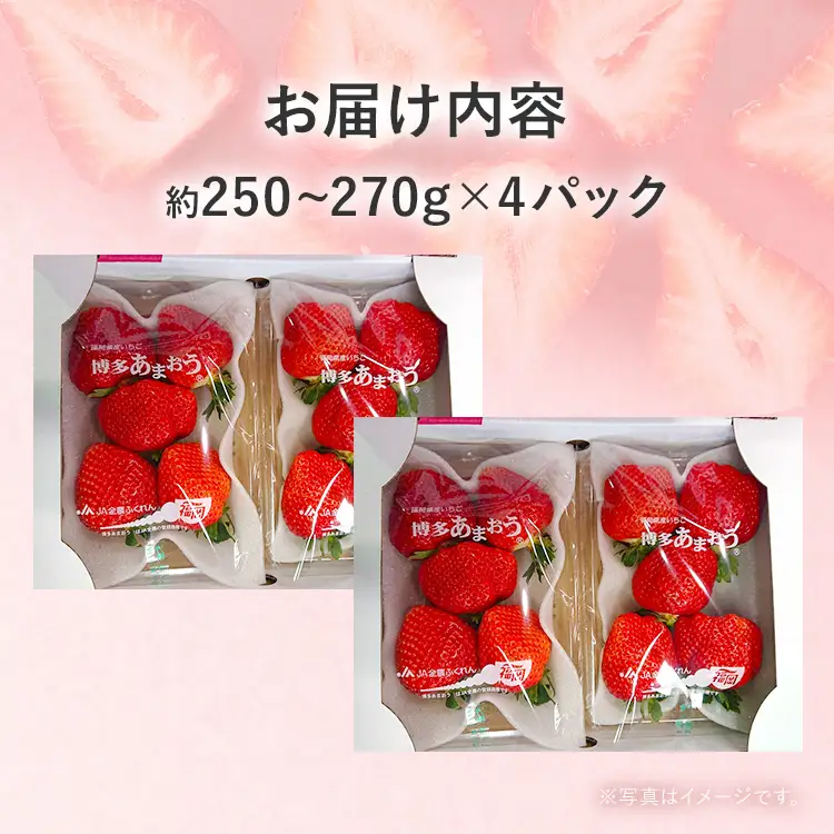【2027年発送先行予約】厳選大粒あまおう(約250‐270g x 4パック) お取り寄せグルメ お取り寄せ 福岡 お土産 九州 福岡土産 取り寄せ グルメ 福岡県