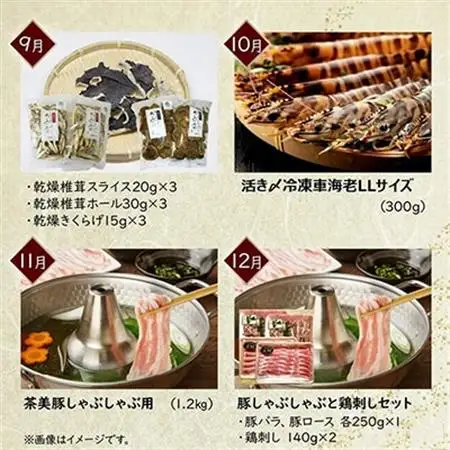 【発送月固定定期便】南九州市知覧うまいもん定期便全12回【配送不可地域：離島】【4014689】