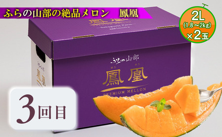 【年3回定期便】【2026年7～8月連続お届け】数量限定！ 美味 ふらのメロン 厳選3農家 コラボ  定期便(2)  食べ比べ 赤肉 2玉×3回 合計6玉 (北海道 富良野市 果物 フルーツ 甘い デザート 産地直送 新鮮 先着順 中島農園 相馬農園 坂口農産)