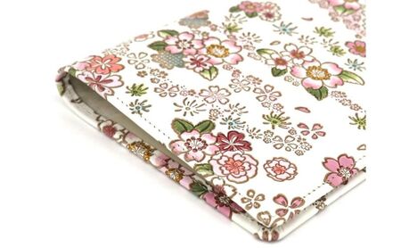 【文庫屋大関】パーソナルホルダー　かすみ桜【皮革工芸品】 民芸品 雑貨 日用品 文房具 革小物 革製品 ファイル ケース 