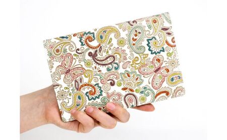【文庫屋大関】パーソナルホルダー　ペイズリー【皮革工芸品】 民芸品 雑貨 日用品 文房具 革小物 革製品 ファイル ケース 