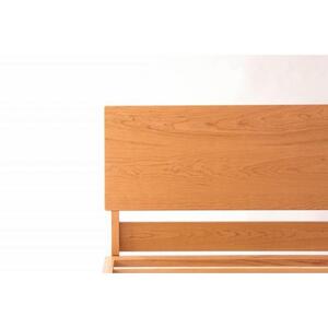 旭川家具 MUKU工房オリジナル ムク ベッド シングル チェリー 【 国産 無垢 インテリア 木製 ナチュラル すのこ シングルベッド ベッドフレーム 寝室 北海道 】 _02929
