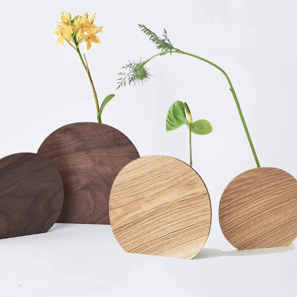 Palette vase -  regular　walnut/SASAKI【旭川クラフト(木製品/一輪挿し)】パレットベース / ササキ工芸_03247