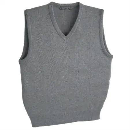 無地 メンズニット ベスト グレー LL寸 15200_装飾品・工芸品 男性・メンズ 洋服 _【1219202】