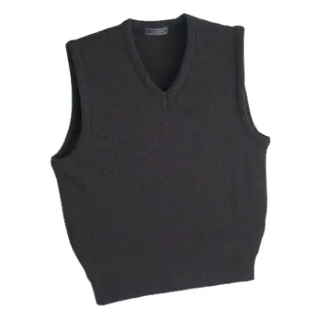 無地 メンズニット ベスト クロ 4L寸 15200_装飾品・工芸品 男性・メンズ 洋服 _【1219553】