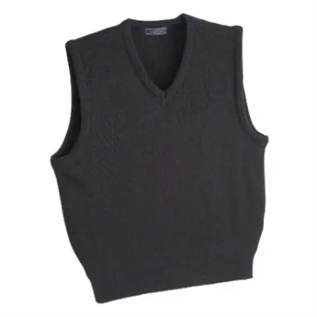無地 メンズニット ベスト クロ S寸 15200_装飾品・工芸品 男性・メンズ 洋服 _【1219558】