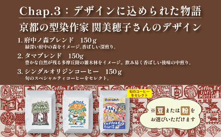 COFFEA EXLIBRIS  スペシャルティコーヒー 150ｇ×3種セット【コーヒー粉】